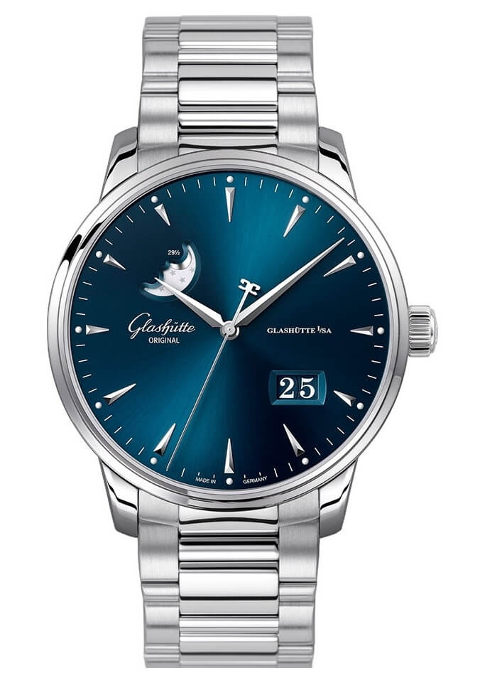 Glashütte Original Senator Excellence Panorama Date Moon Phase Blue (1-36-04-04-02-71)