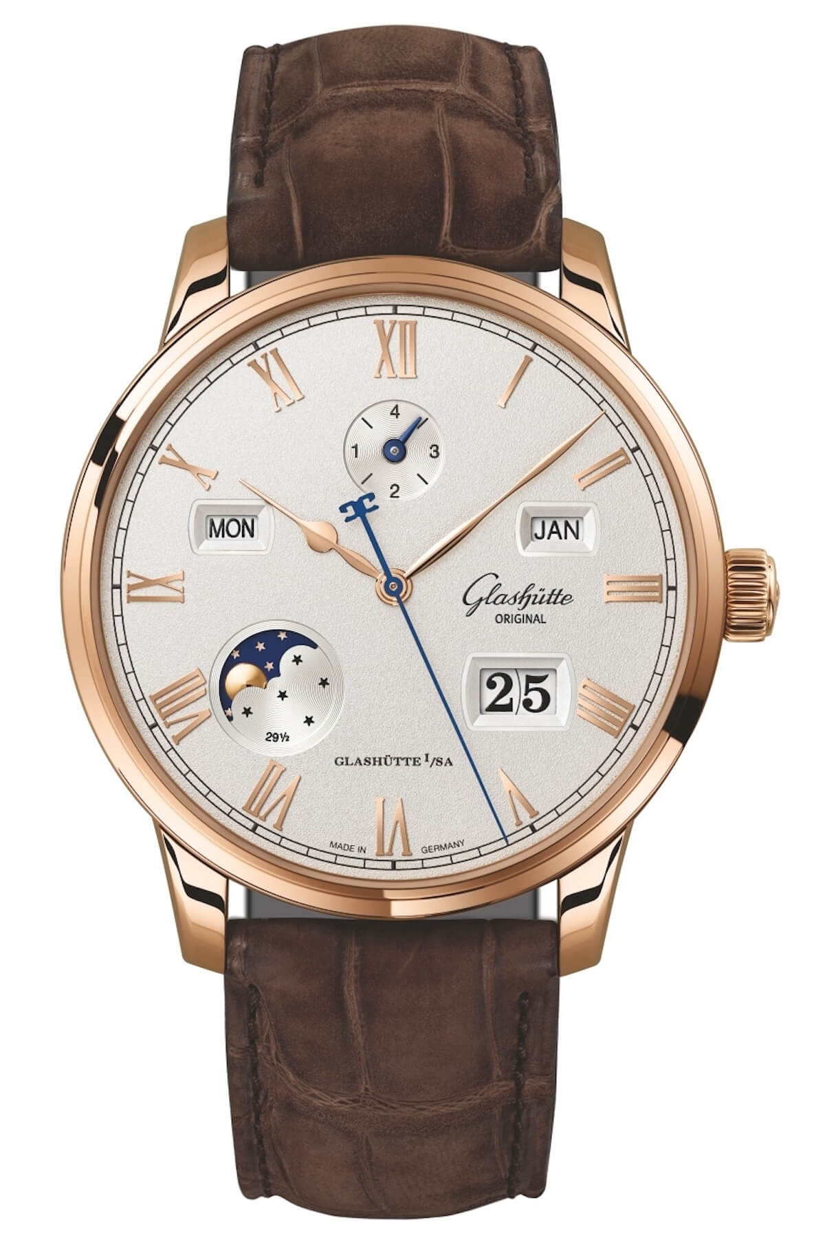 Glashütte Original Senator Excellence Perpetual Calendar Red Gold Nubuk (1-36-12-02-05-62)