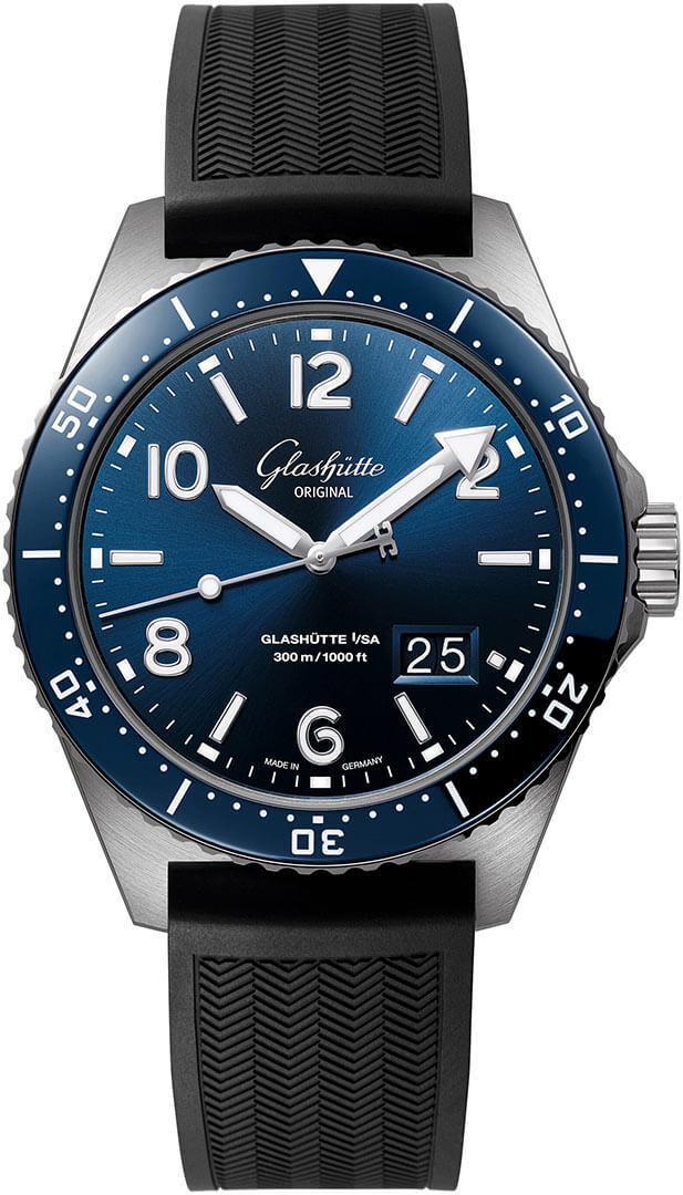 Glashütte Original Spezialist SeaQ Panorama Date Blue Dial Rubber (1-36-13-02-81-33)
