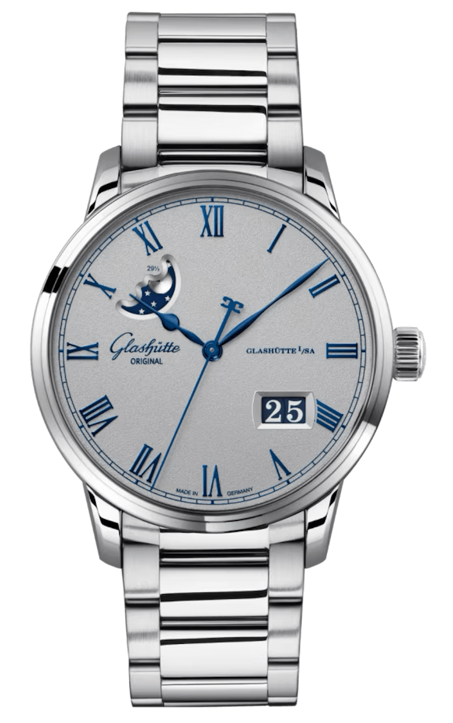 Glashütte Original Senator Excellence Panorama Date Moon Phase Steel (1-36-24-02-02-71)