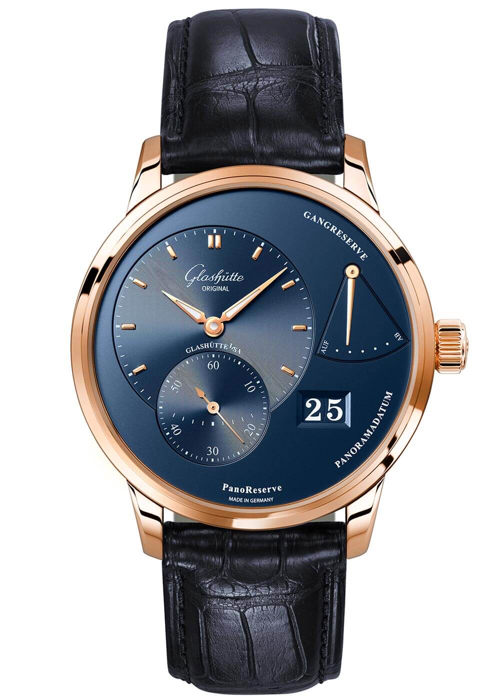 Glashütte Original PanoReserve Blue 40mm Red Gold (1-65-01-04-15-61)