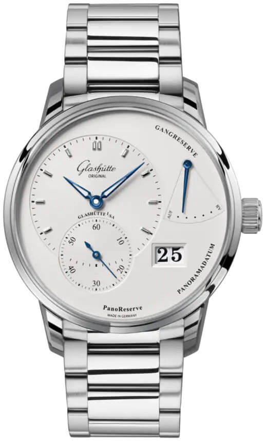 Glashütte Original PanoReserve 40mm Opaline Steel (1-65-01-22-12-71)