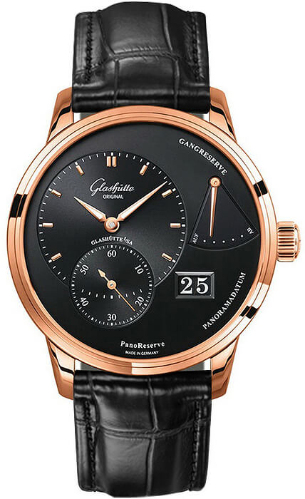Glashütte Original PanoReserve Black 40mm Red Gold (1-65-01-29-15-61)