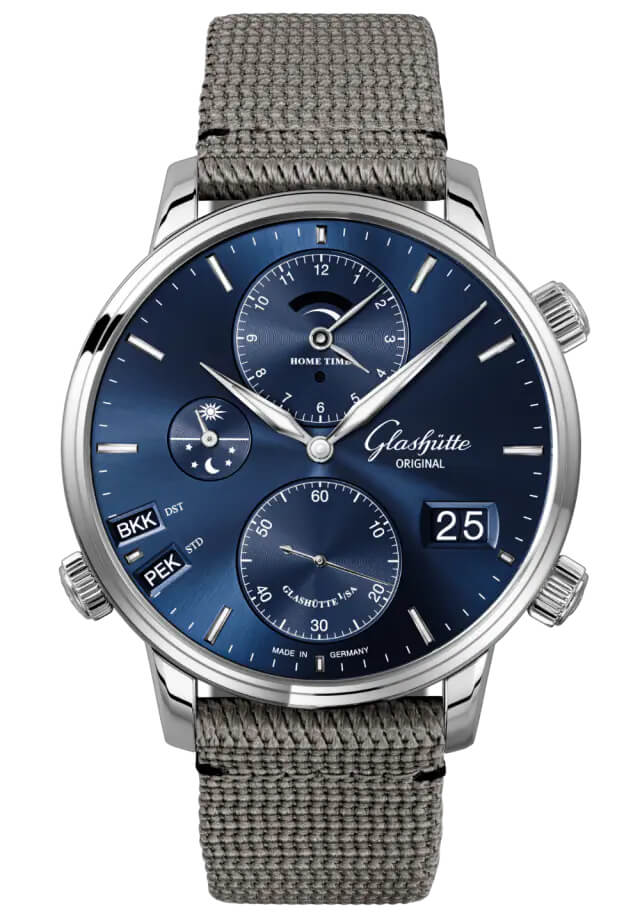 Glashütte Original Senator Cosmopolite Blue Synthetic Grey (1-89-02-05-02-66)