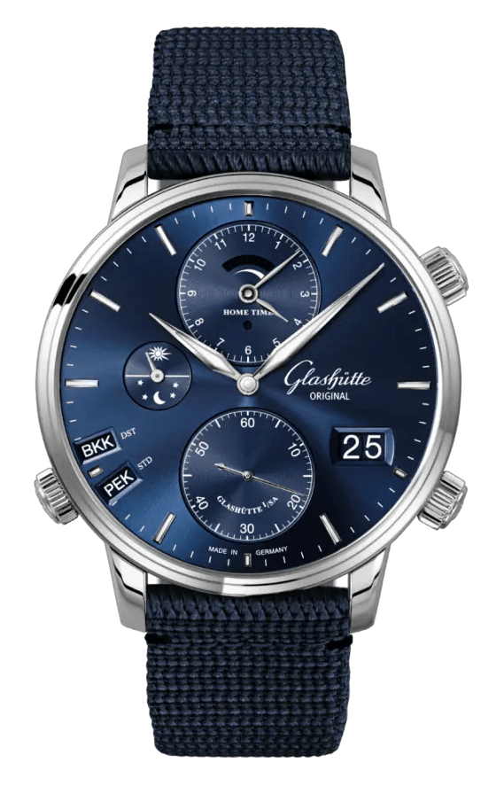 Glashütte Original Senator Cosmopolite Synthetic Blue (1-89-02-05-02-64)