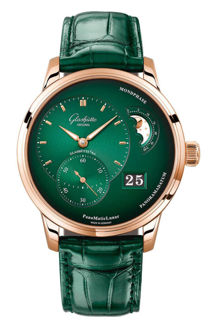 Glashütte Original PanoMaticLunar Green 40mm Red Gold (1-90-02-23-35-61)