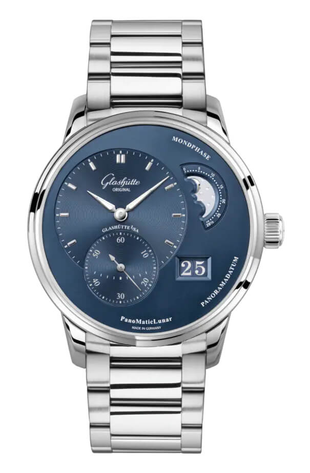Glashütte Original PanoMaticLunar 40mm Steel Galvanized Blue (1-90-02-46-32-71)