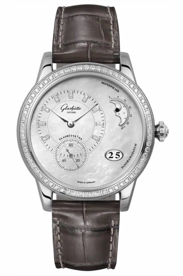 Glashütte Original PanoMatic Luna Taupe Alligator Mother-of-Pearl (1-90-12-01-12-02)