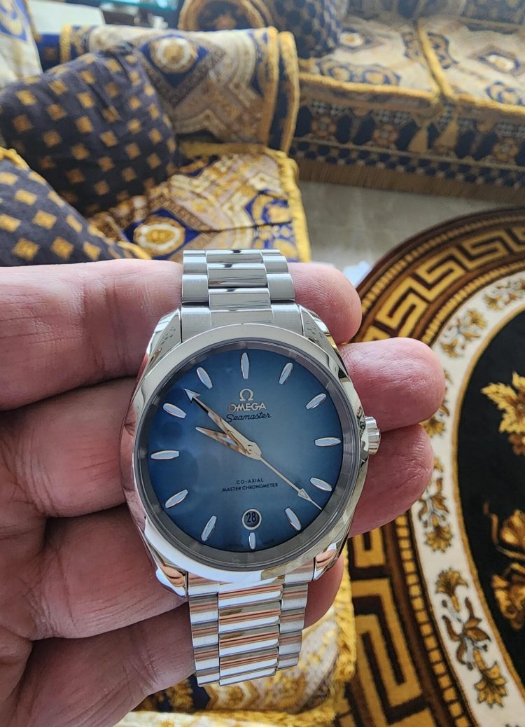 Omega Seamaster Summer Blue Aqua Terra 150M Co-Axial Master Chronometer 38mm Men’s Watch