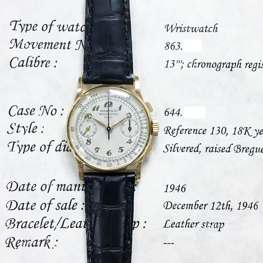 Patek Philippe Chronograph 33mm 130J – Tiffany Breguet Dial