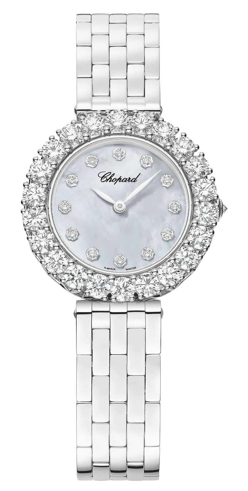Chopard L'Heure du Diamant 30mm Ethical White Gold Diamond Ladies Watch (10A378-1601)