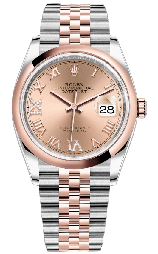 Rolex Datejust Rose Gold & Steel 36mm Watch (126201)