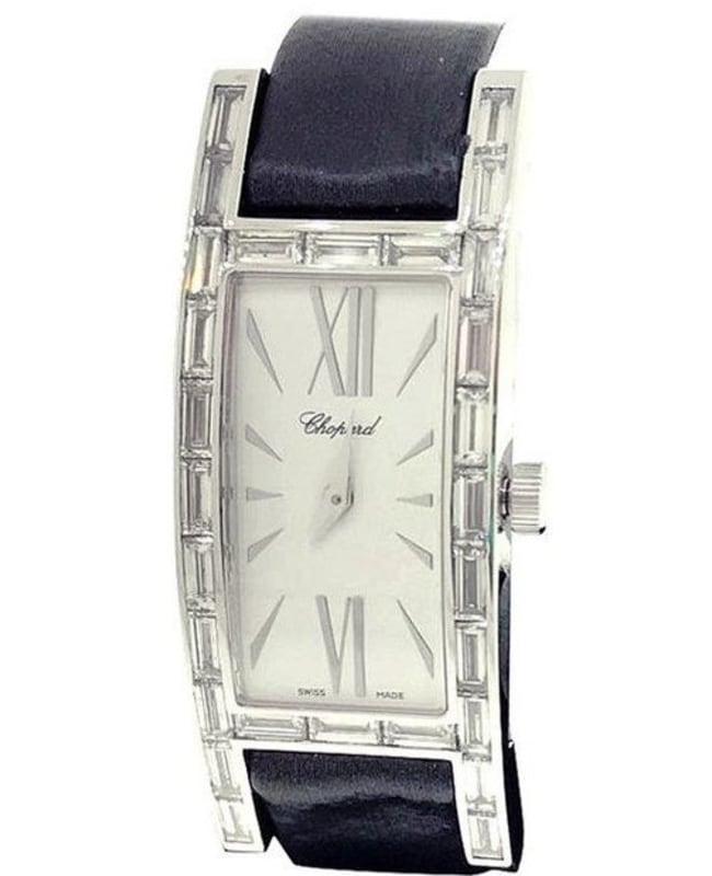 Chopard Imperiale Baguette Diamond Bezel White Gold on Black Satin (REF. 137217-1001)