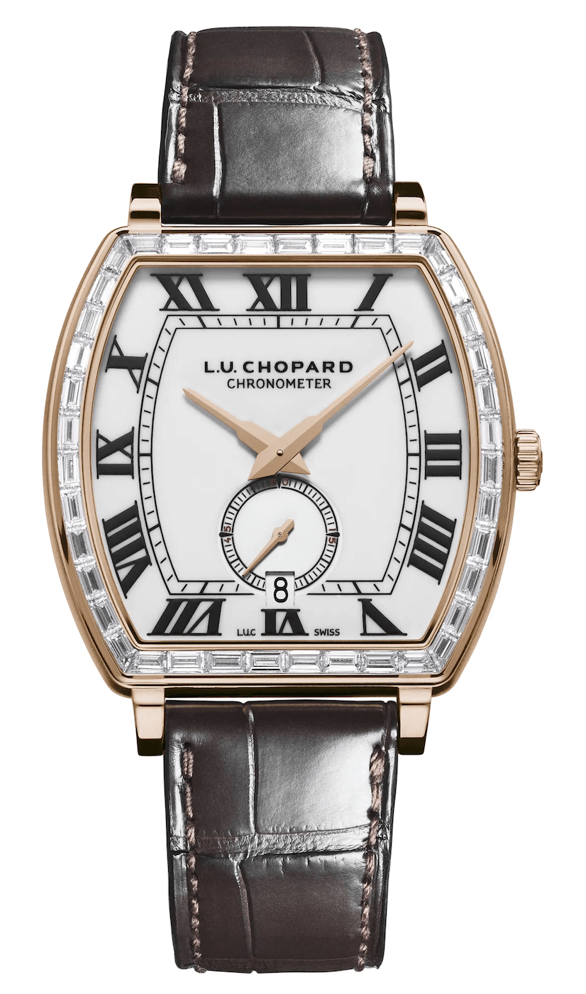 Chopard L.U.C Heritage Grand Cru Rose Gold Brown Alligator Diamond Men’s Watch (172296-5001)