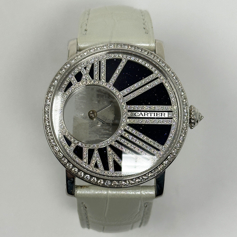 Cartier Rotonde de Cartier Mysterious Hours 35mm HPI01197 – Blue Dial