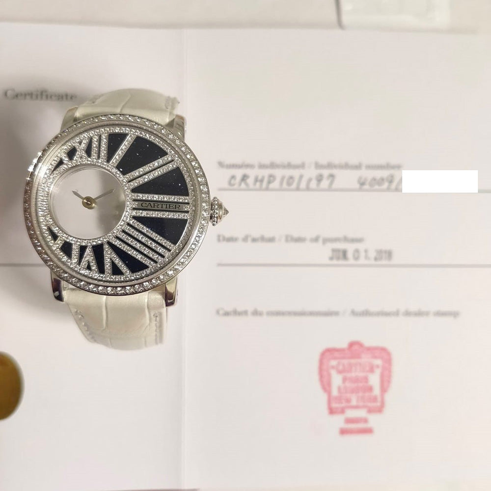 Cartier Rotonde de Cartier Mysterious Hours 35mm HPI01197 – Blue Dial