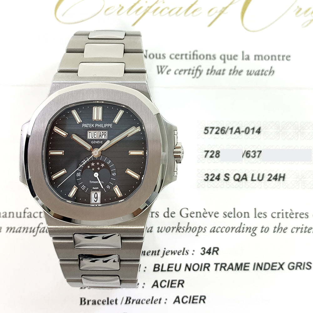 Patek Philippe Nautilus Annual Calendar 40.5mm 5726/1A‐014 – Blue Dial