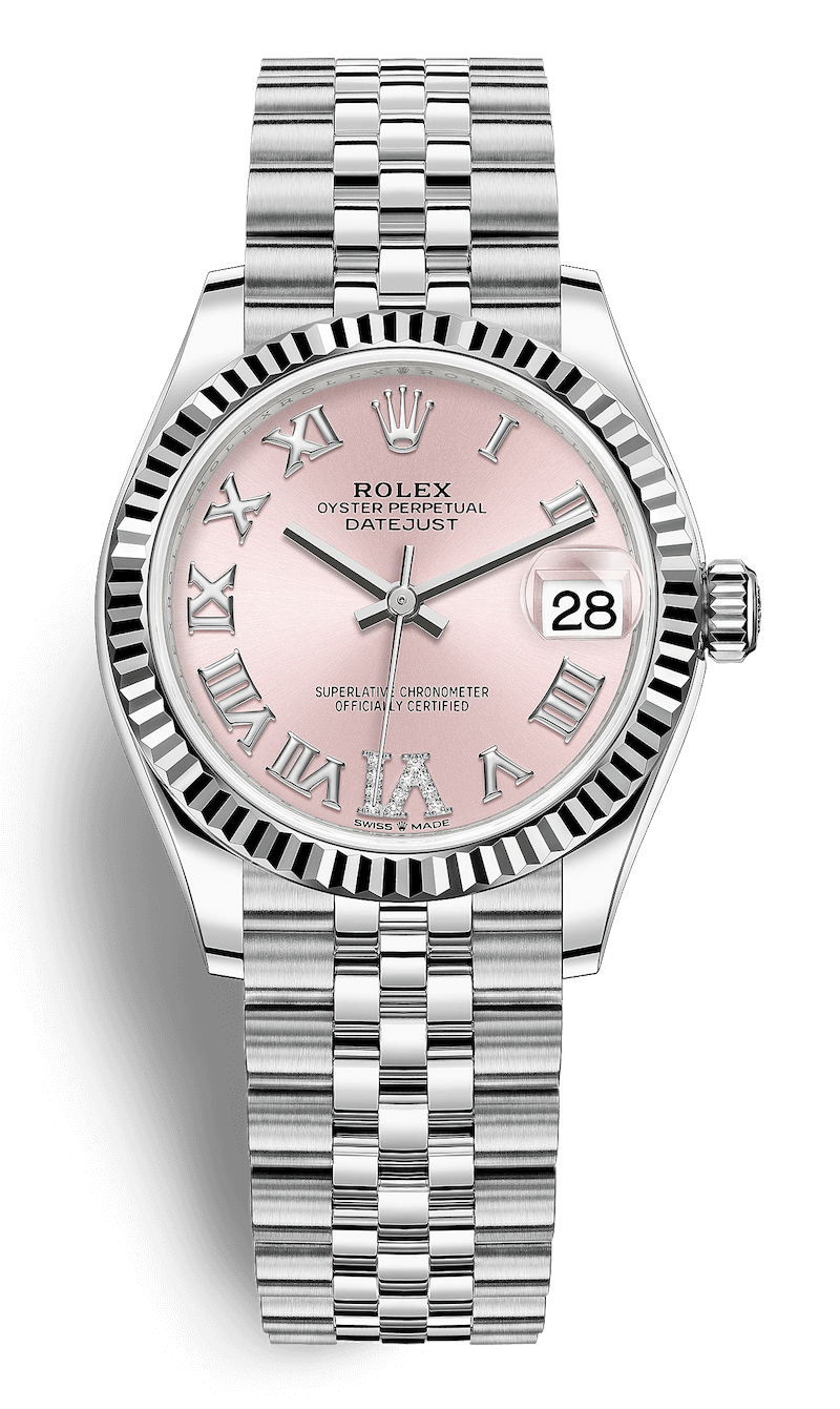 Rolex Datejust 31 White Rolesor Pink Oystersteel Jubilee Ladies Watch (278274)