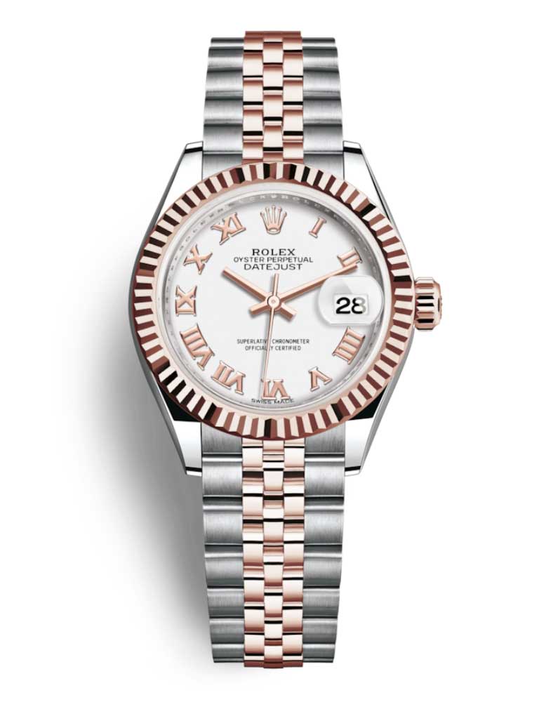Rolex Datejust Rose Gold Steel 28mm Watch (279171)