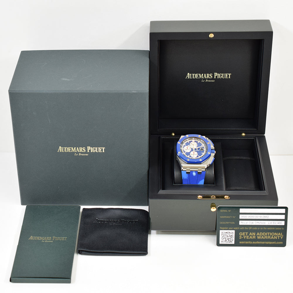 Audemars Piguet Royal Oak Offshore Camouflage Chronograph 44mm 26400SO.OO.A335CA.01 – Blue Dial