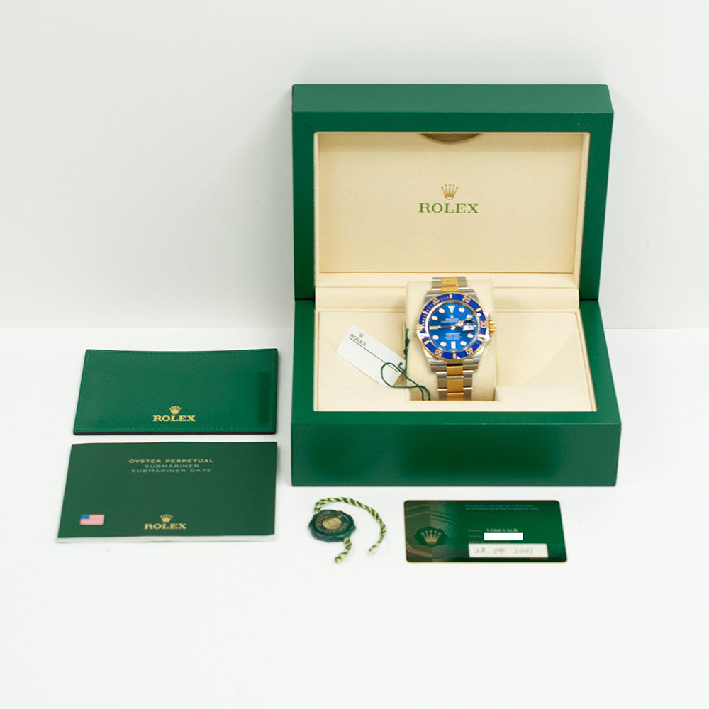 Rolex Submariner Date 41mm Steel and Yellow Gold Blue Bezel 126613LB – Blue Dial