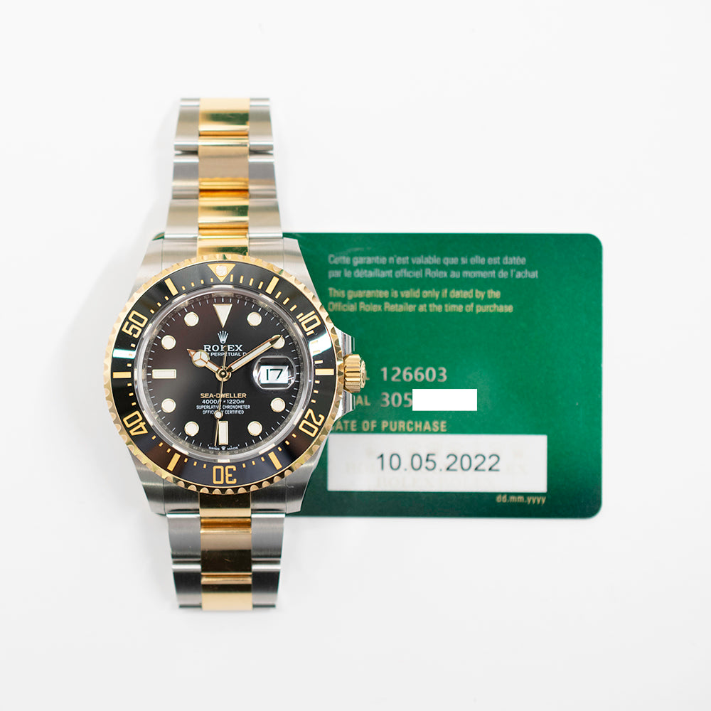 Rolex Sea-Dweller 43mm Steel and Yellow Gold 126603 – Black Dial