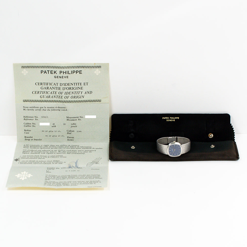 Patek Philippe Golden Ellipse 27mm 4216/1 – Blue Dial