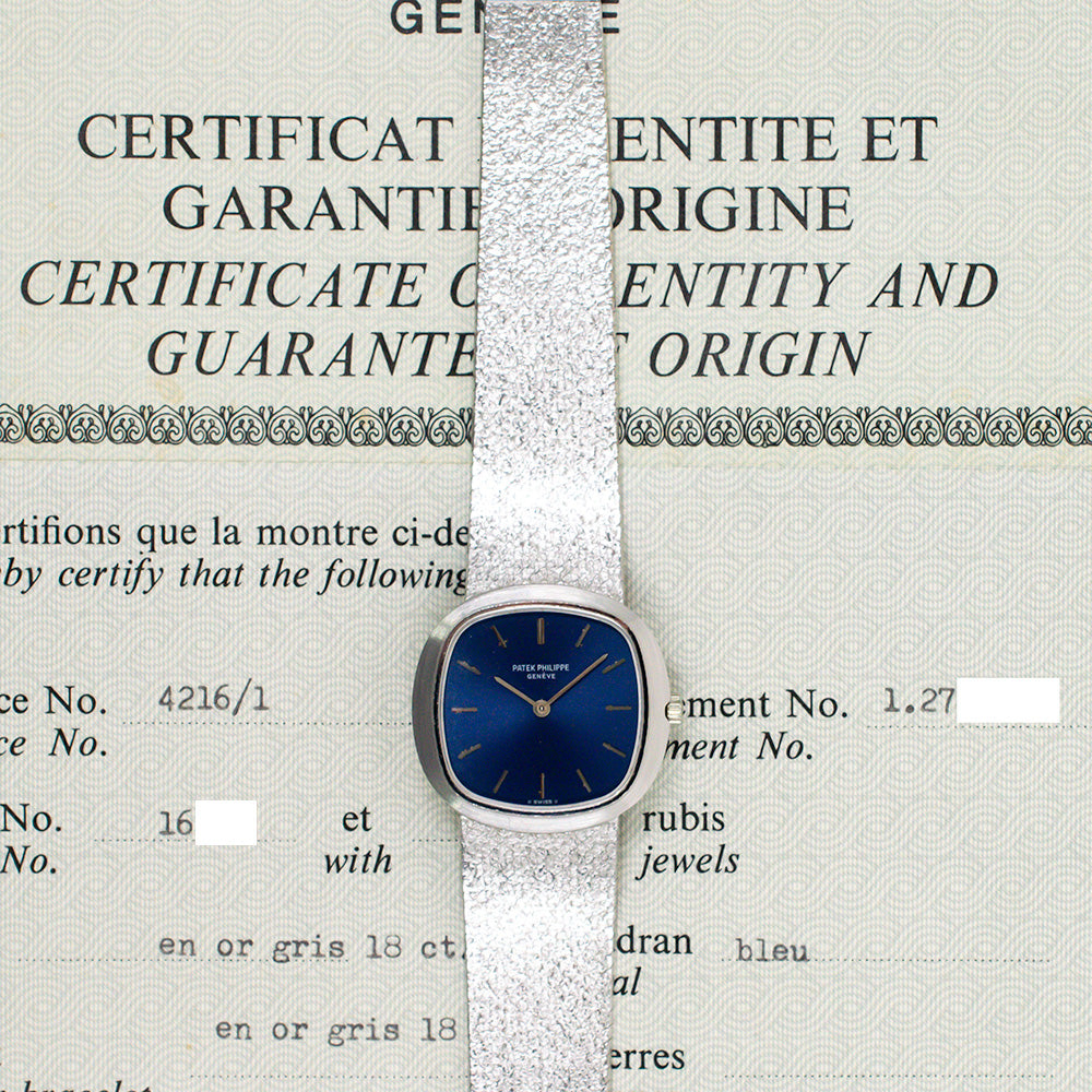 Patek Philippe Golden Ellipse 27mm 4216/1 – Blue Dial