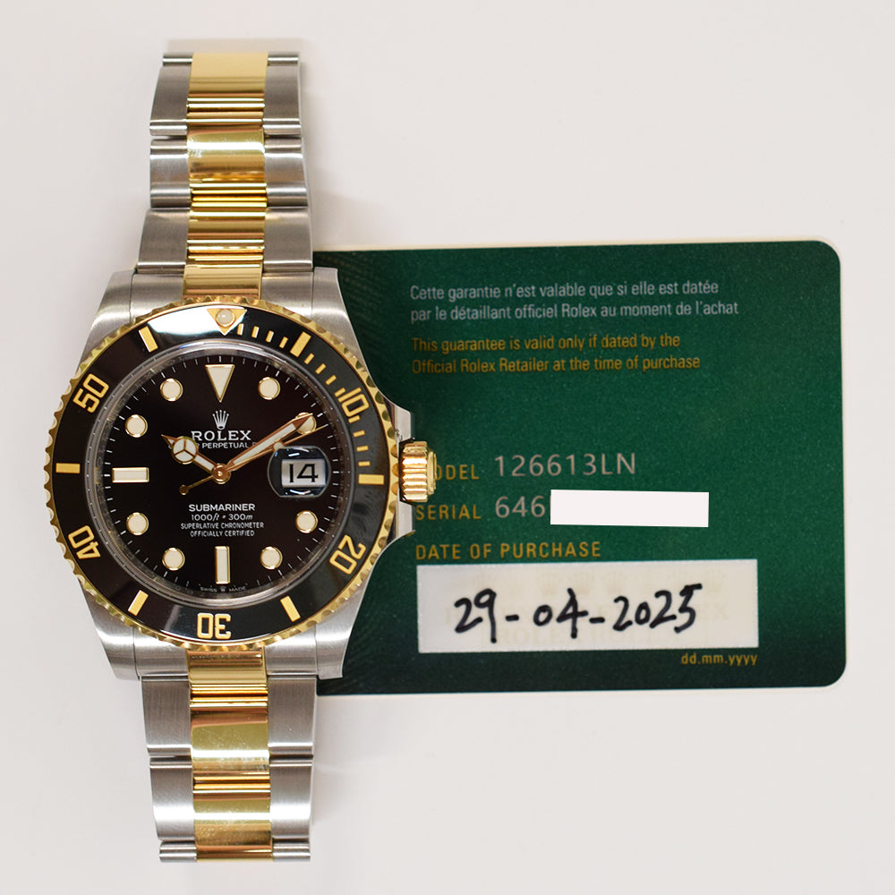 Rolex Submariner Date 41mm Steel and Yellow Gold Black Bezel 126613LN – Black Dial