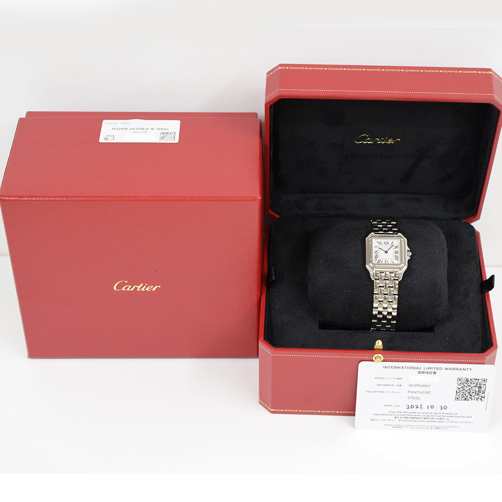 Cartier Panthère de Cartier 27mm Stainless Steel WSPN0007 – White Roman Dial