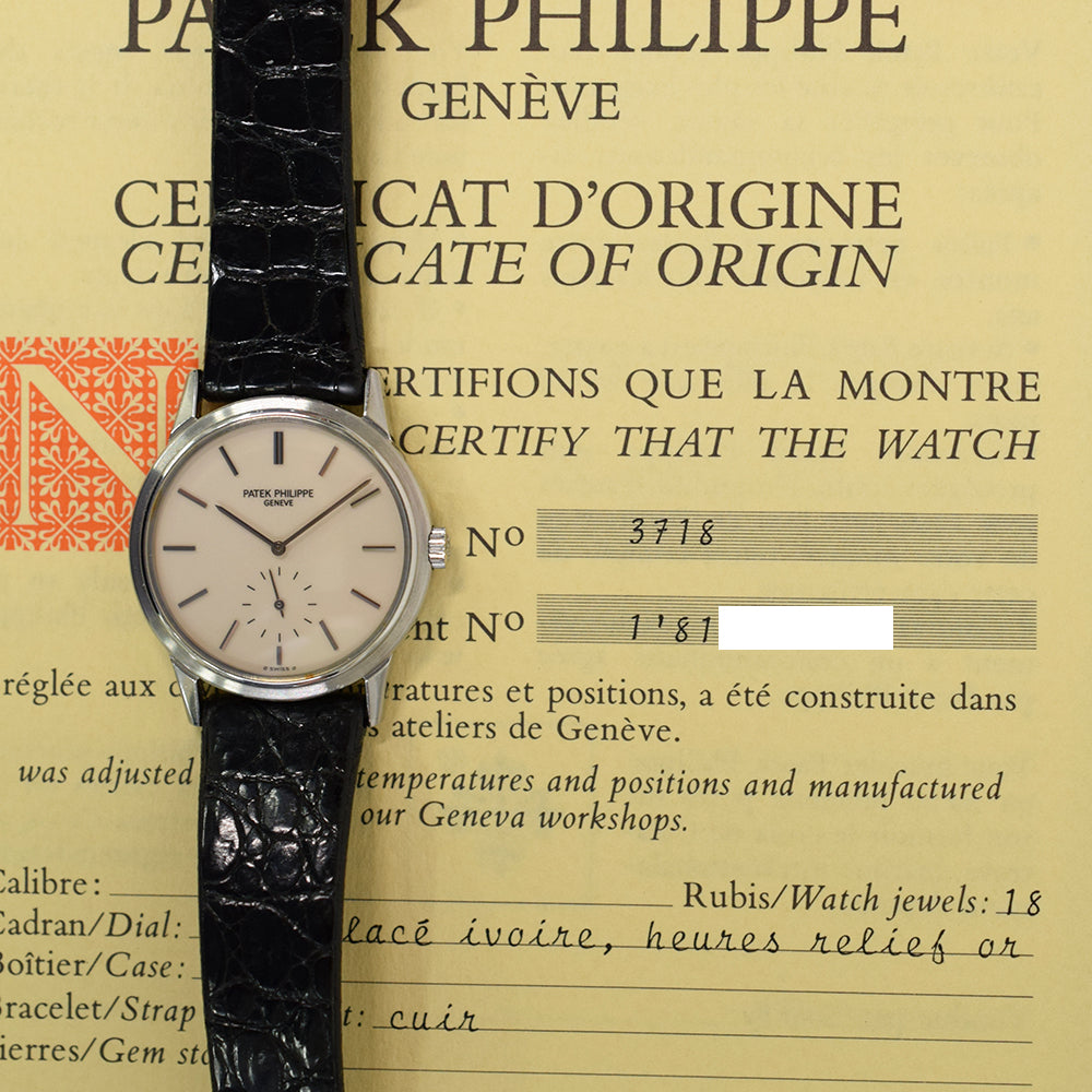 Patek Philippe Calatrava 150th Anniversary 38mm 3718A – Ivory Dial