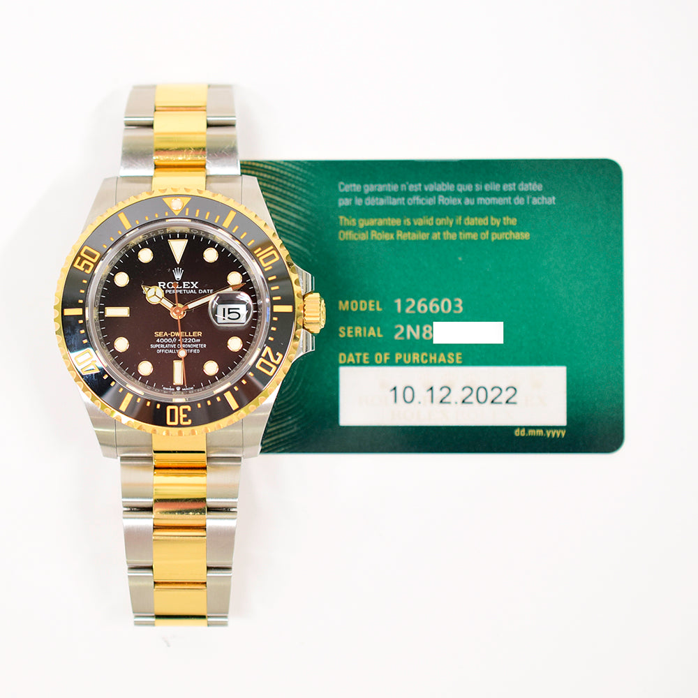 Rolex Sea-Dweller 43mm Steel and Yellow Gold 126603 – Black Dial