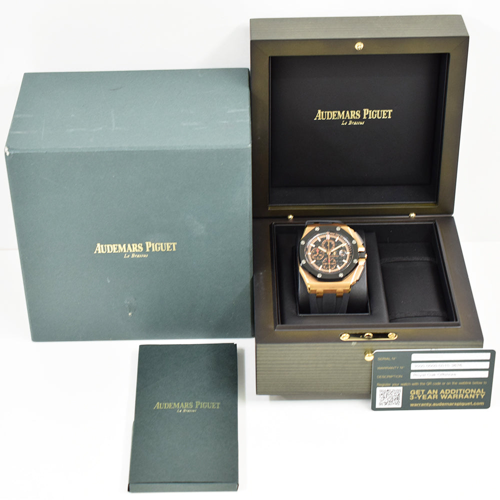 Audemars Piguet Royal Oak Offshore Chronograph 44mm Rose Gold 26401RO.OO.A002CA.02 – Black Dial