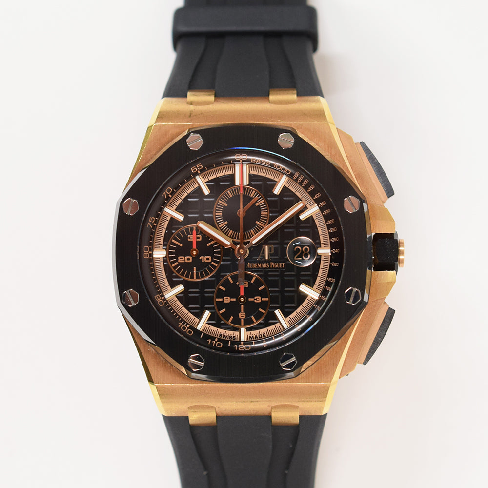 Audemars Piguet Royal Oak Offshore Chronograph 44mm Rose Gold 26401RO.OO.A002CA.02 – Black Dial