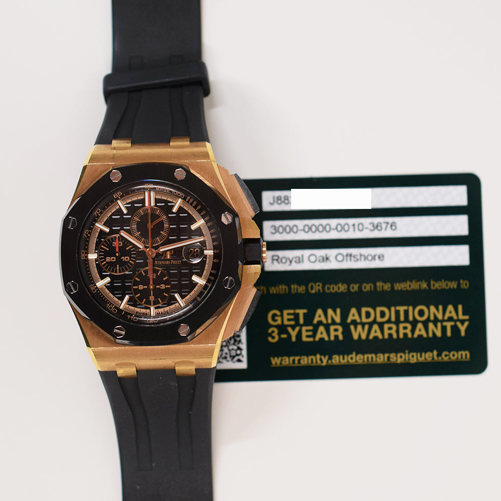 Audemars Piguet Royal Oak Offshore Chronograph 44mm Rose Gold 26401RO.OO.A002CA.02 – Black Dial