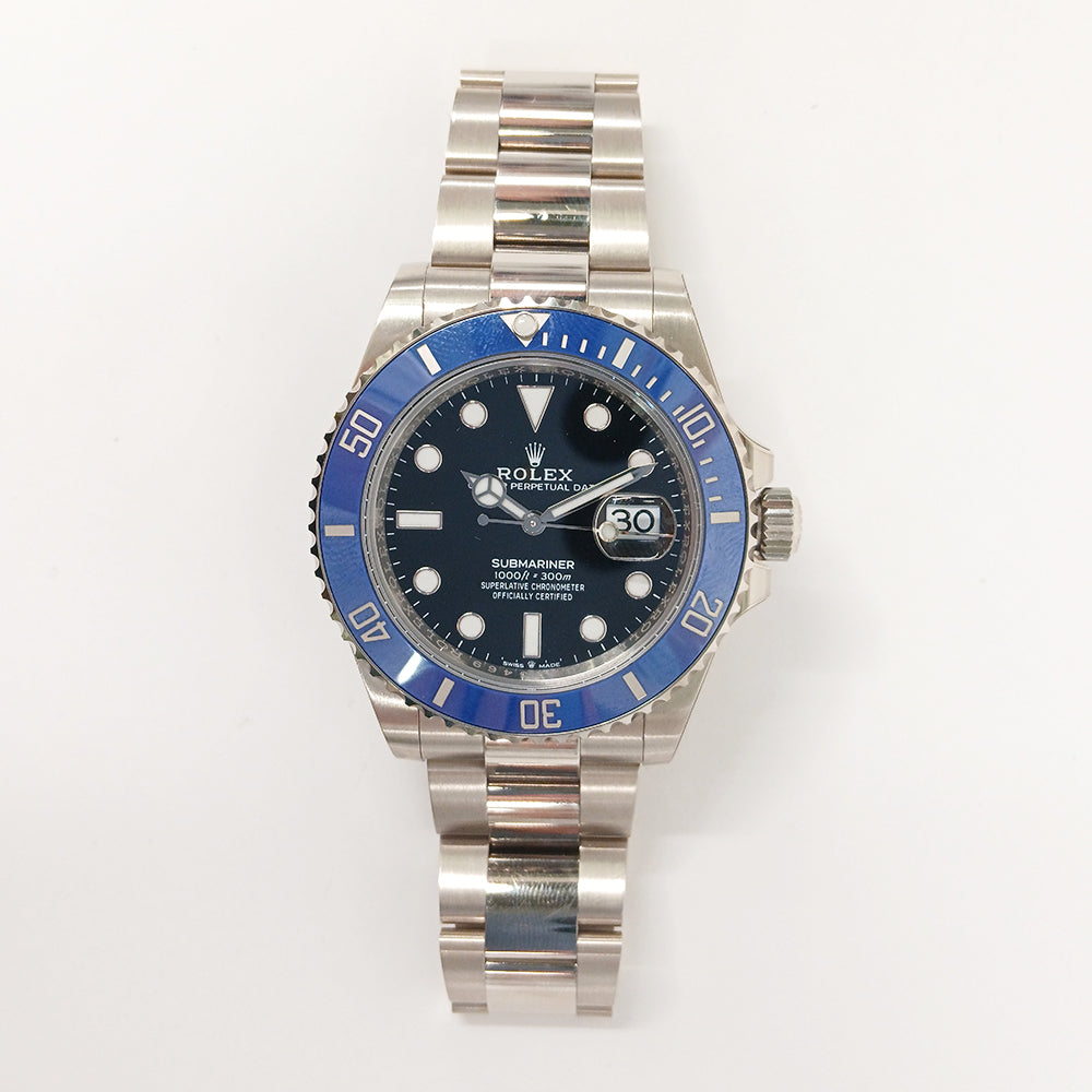 Rolex Submariner Date 41mm White Gold Blue Bezel 126619LB – Black Dial