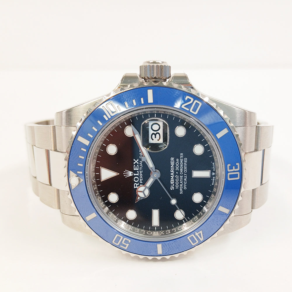 Rolex Submariner Date 41mm White Gold Blue Bezel 126619LB – Black Dial