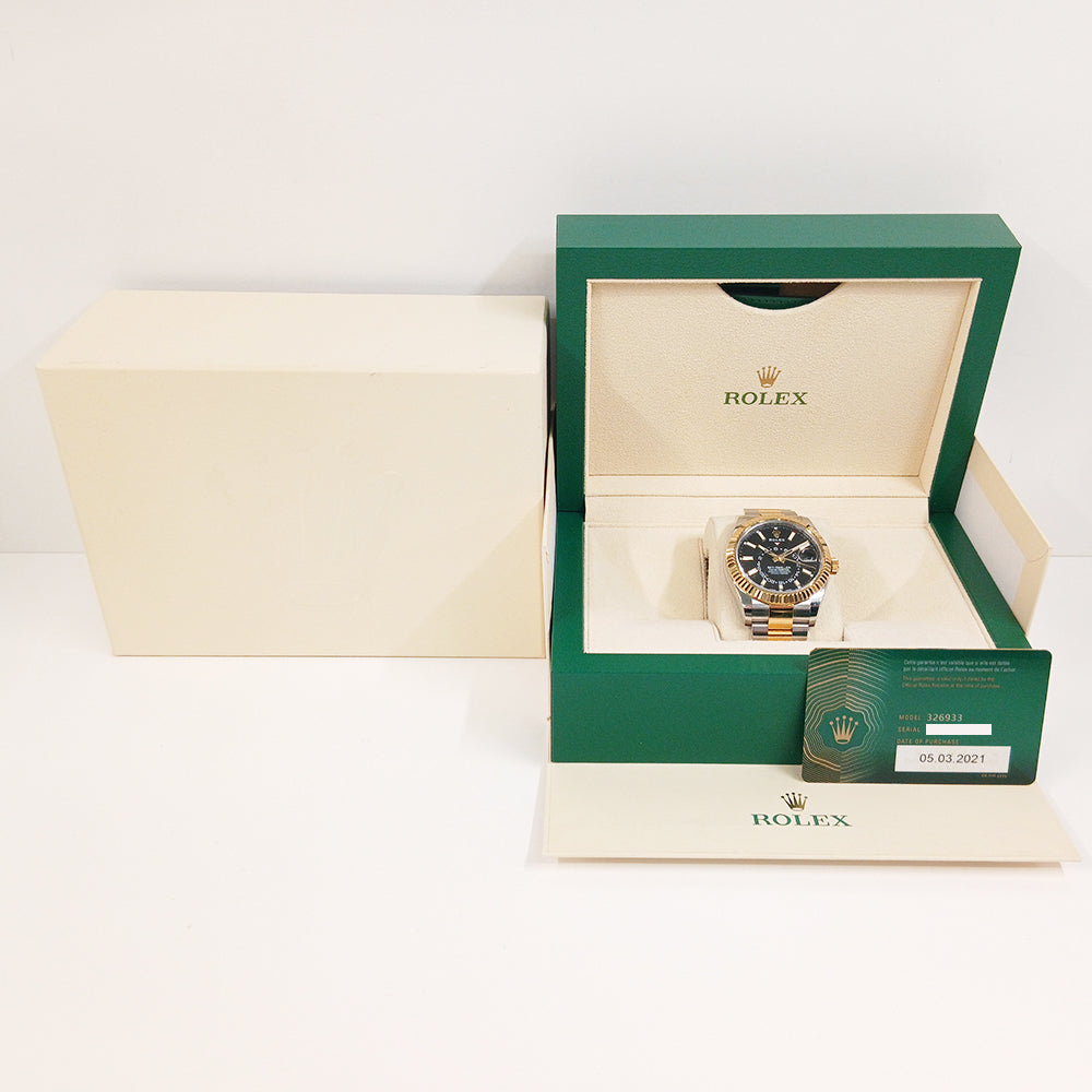 Rolex Sky-Dweller 42mm Steel and Yellow Gold 326933 – Black Dial