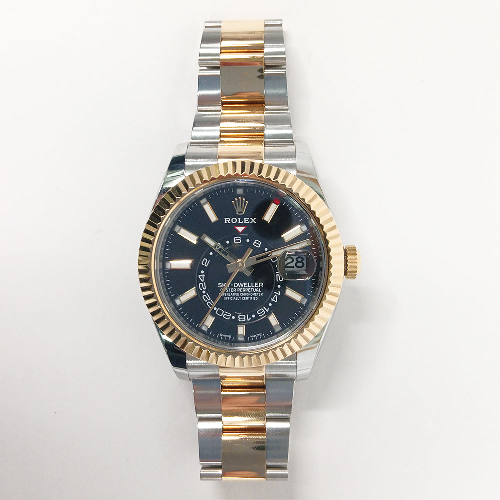 Rolex Sky-Dweller 42mm Steel and Yellow Gold 326933 – Black Dial