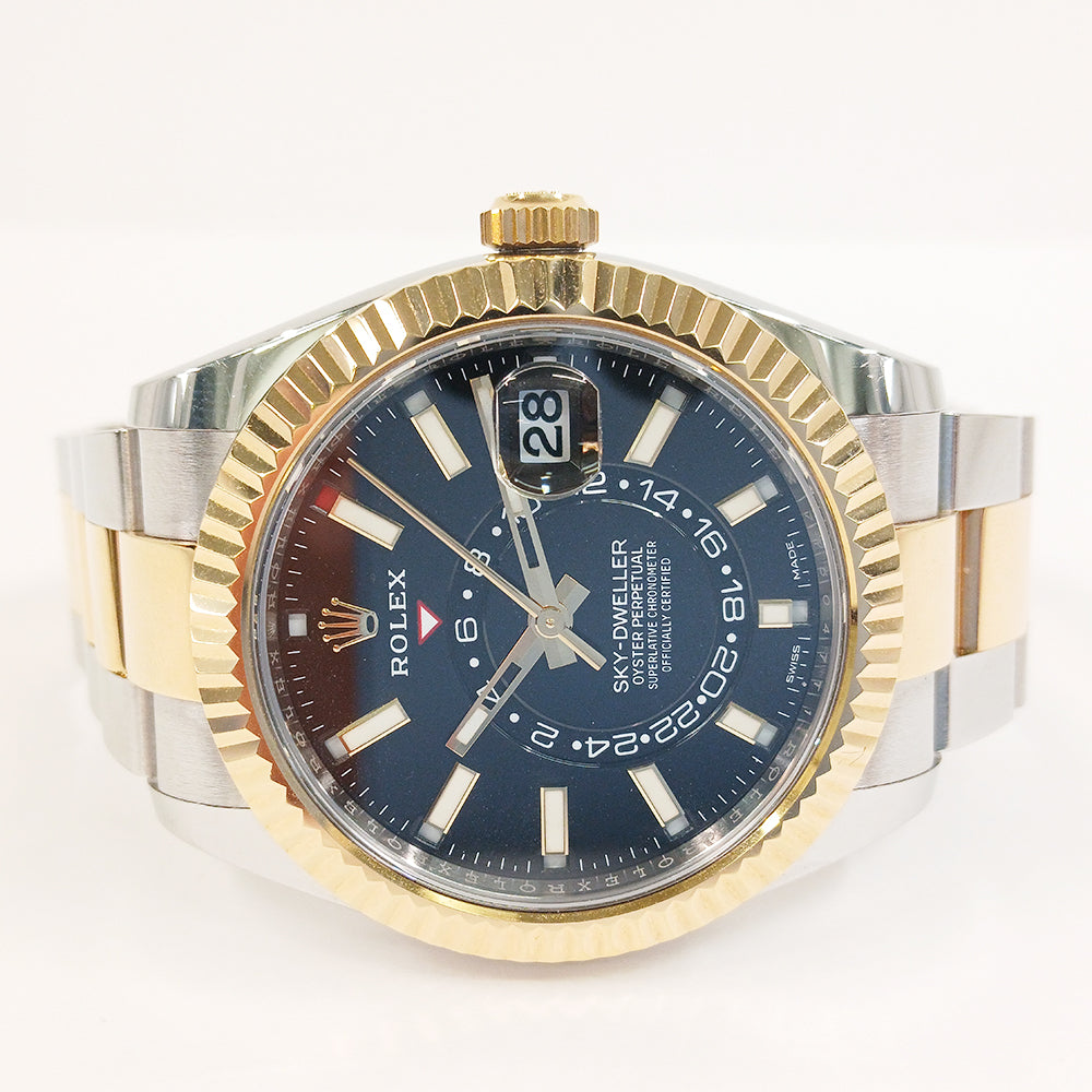 Rolex Sky-Dweller 42mm Steel and Yellow Gold 326933 – Black Dial