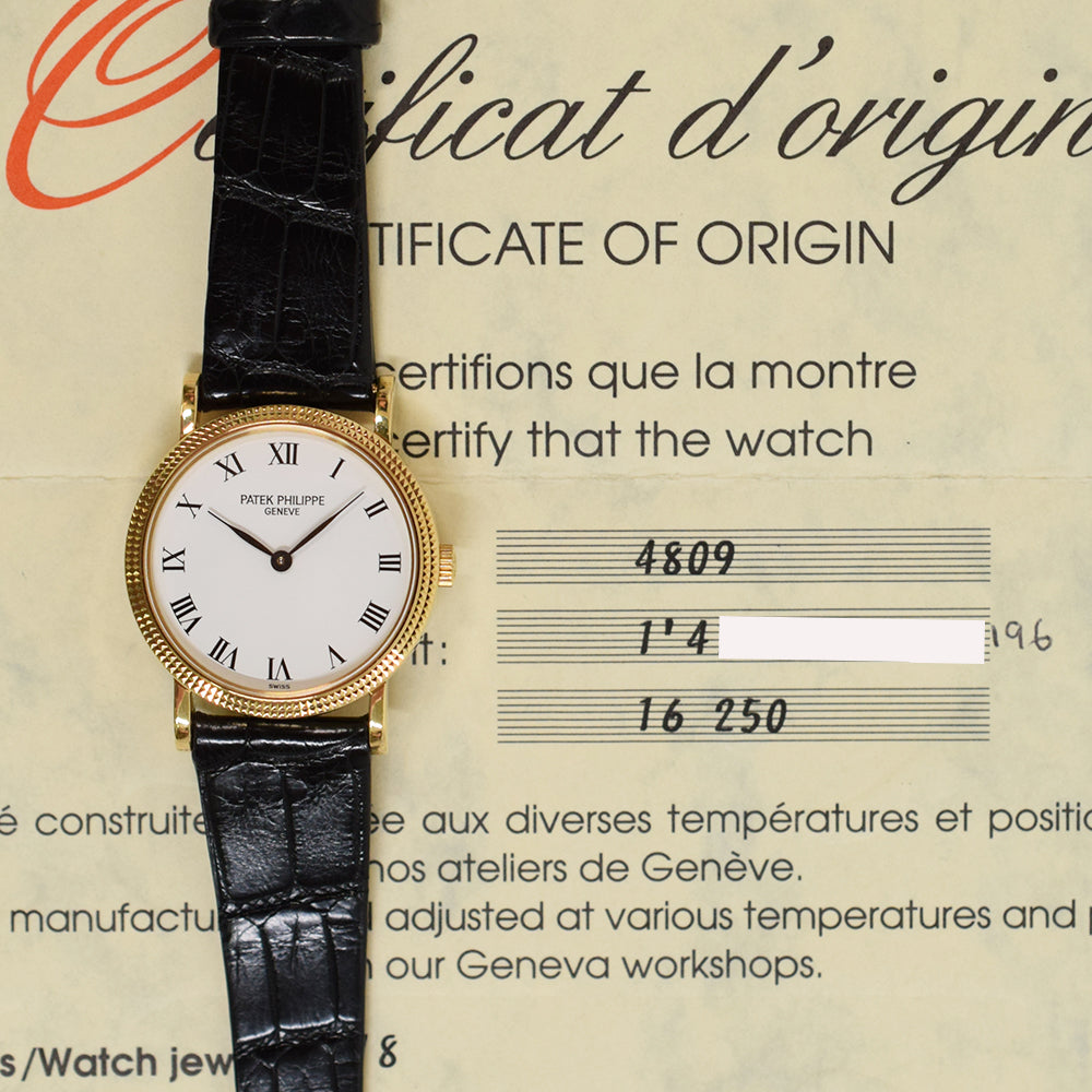 Patek Philippe Calatrava 25mm 4809 – White Roman Dial