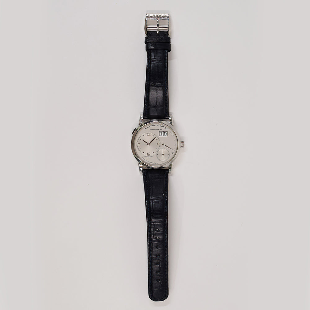 A. Lange & Söhne Lange 1 38.5mm Platinum 191.025 – Silver Roman Dial