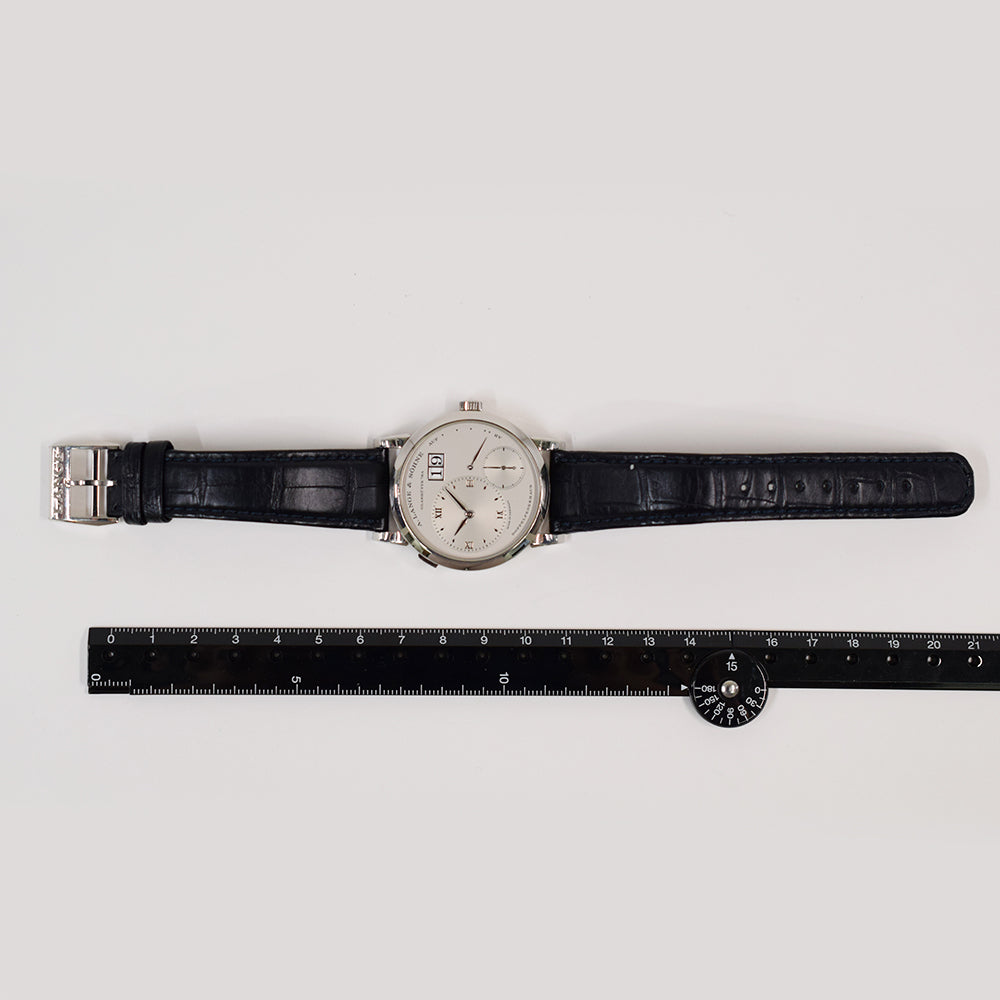 A. Lange & Söhne Lange 1 38.5mm Platinum 191.025 – Silver Roman Dial