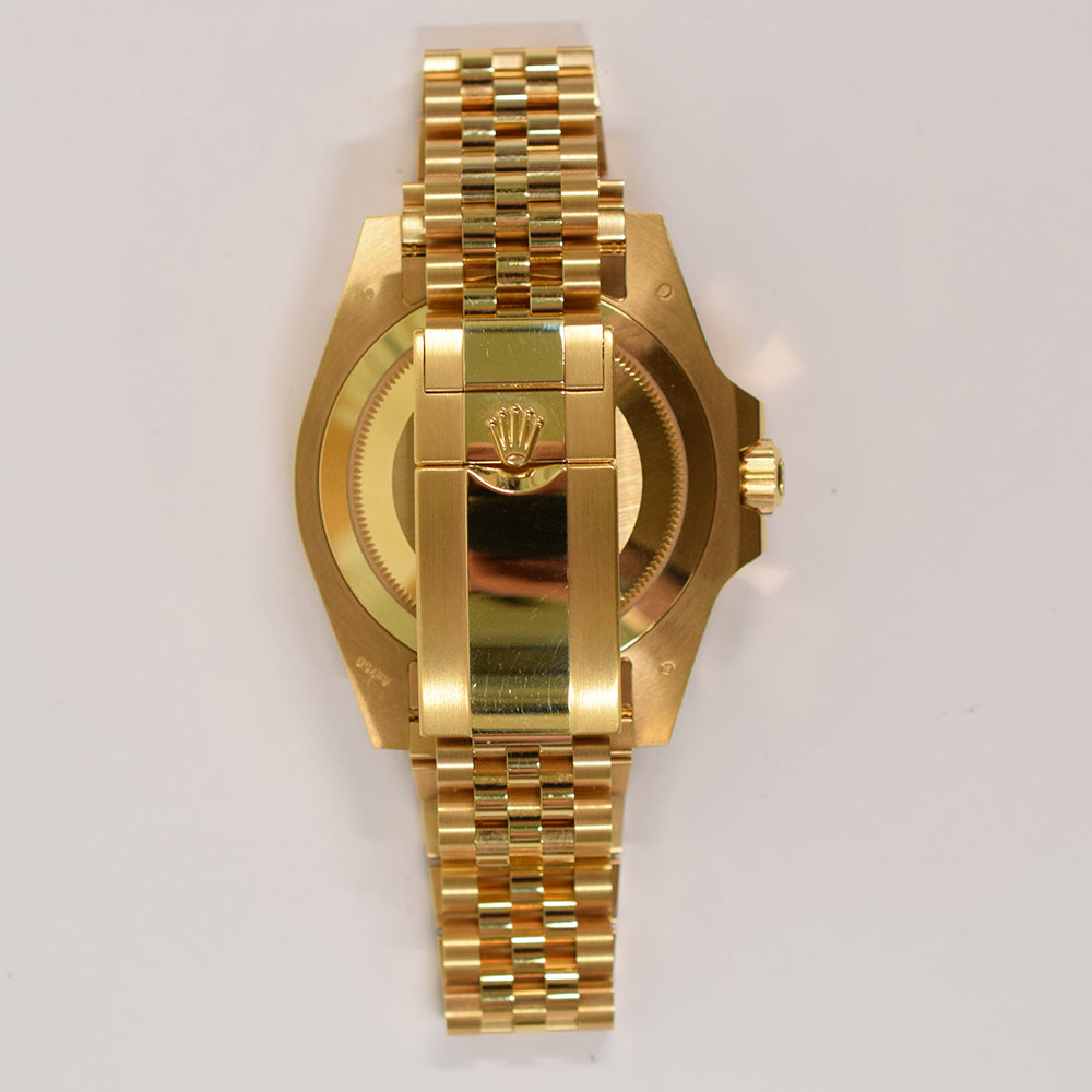 Rolex GMT-Master II 40mm Yellow Gold Grey Black Bezel 126718GRNR – Black Dial