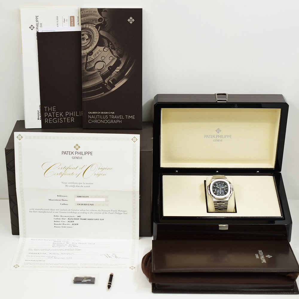 Patek Philippe Nautilus Travel Time Flyback Chronograph 40.5mm 5990/1A-011 – Blue Dial