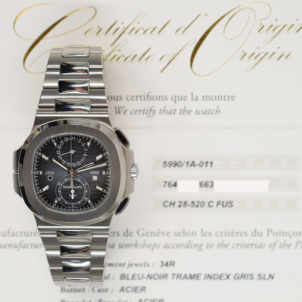 Patek Philippe Nautilus Travel Time Flyback Chronograph 40.5mm 5990/1A-011 – Blue Dial