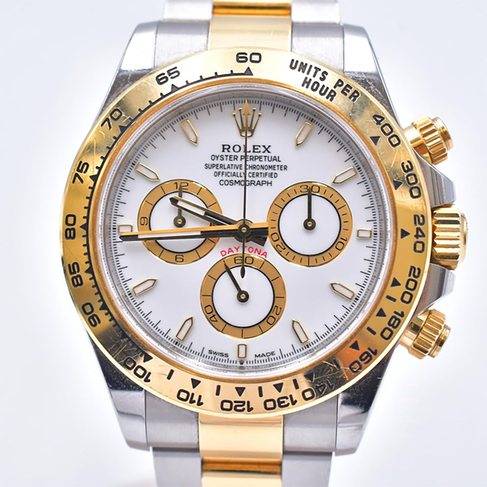 Rolex Cosmograph Daytona 40mm Steel and Yellow Gold 126503 – White Dial