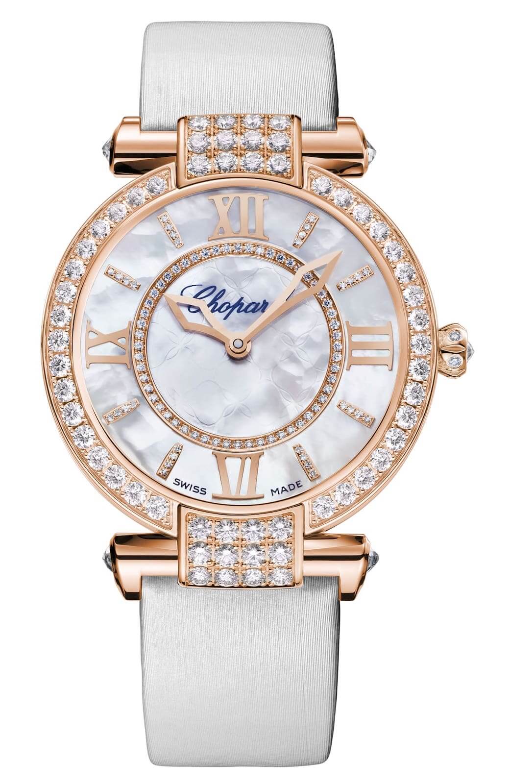 Chopard Imperiale Joaillerie Rose Gold Diamond White Mother of Pearl Ladies Watch (384242-5005)