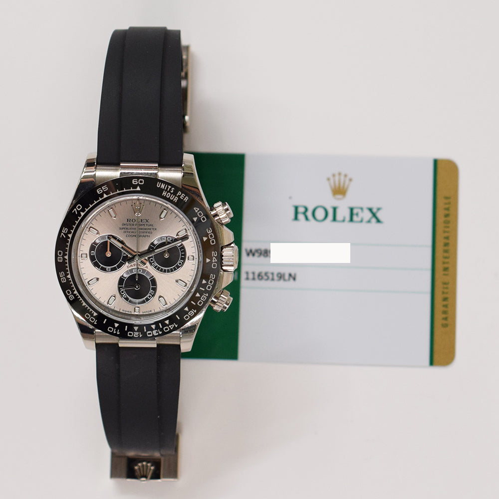 Rolex Cosmograph Daytona 40mm White Gold 116519LN – Steel Dial