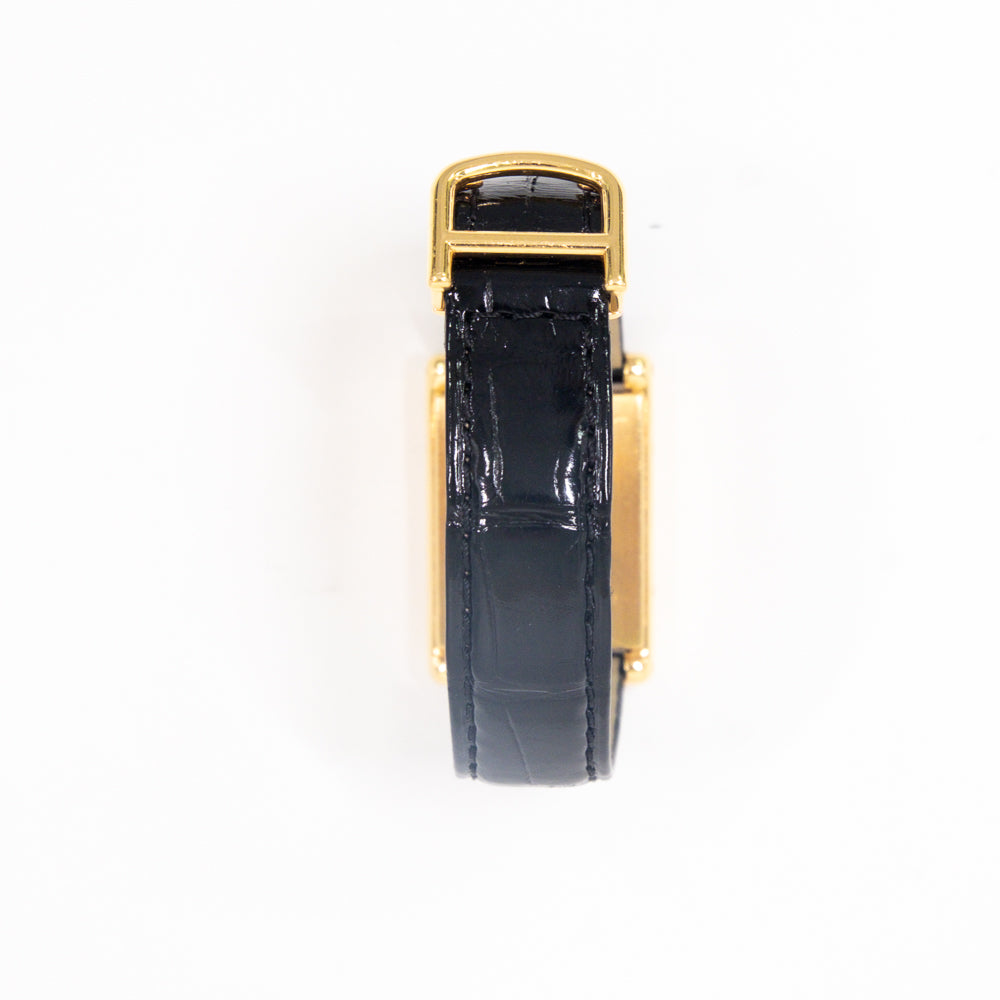 Cartier Tank Basculante Diamond Bezel Yellow Gold WA202251 – White Roman Dial